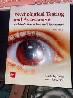 Psychological Assessment 9th ed., Cohen