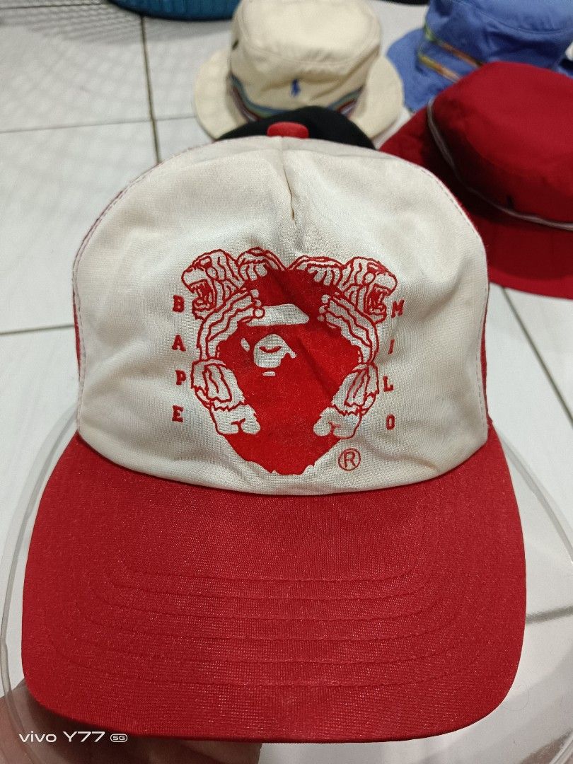 Rare Vintage BAPE MILO Trucker Cap, Men