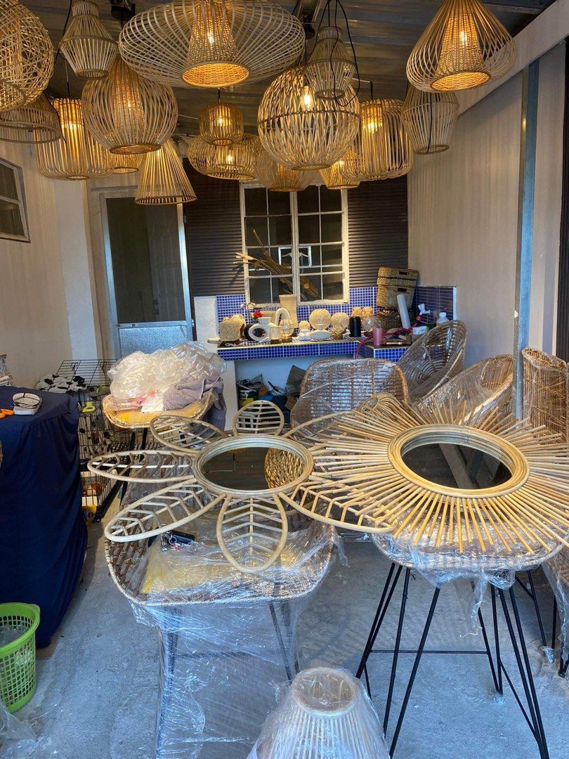 Rattan Decors (Category: Other Home Decor) located in Binan City. Submitted by badooo (Listing ID 1295396429, Image 2). Description: Rattan lampshade, coffee table, chairs, mirror, basket, sofa, at iba pa.. meron tayo niyan. Wag mahiyang magtanong. 🏡🏡🏡🏡 Made-to-order bar chair, dining chair and coffee table set for your home and business. Send me a message to know more 😊 📍FREE DELIVERY WITHIN SANTA ROSA📍 ✅ Guaranteed lower vs other shops ✅