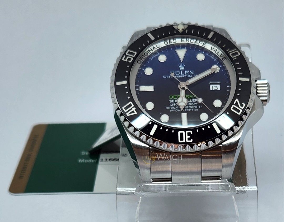 Rolex 116660DB DeepSea Blue 綠白卡連牌仔, 名牌, 手錶- Carousell