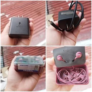 Samsung original type c to type c charger and AKG type c earphone