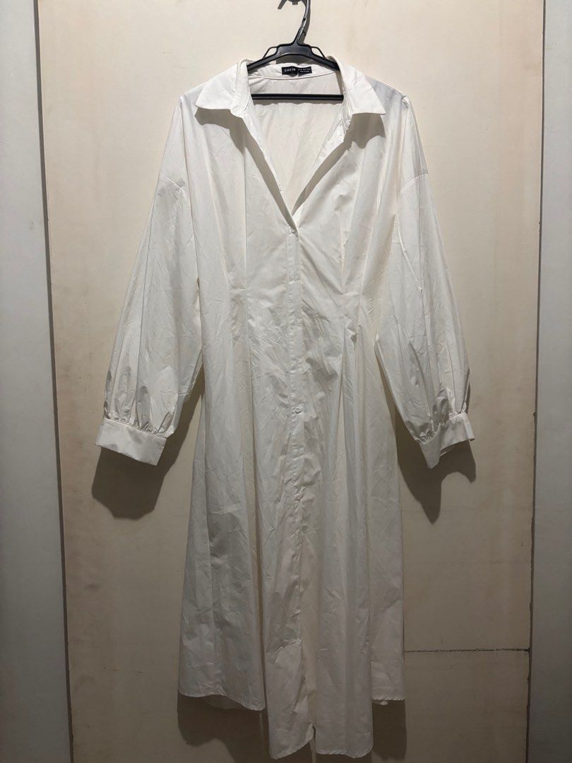 Shein classic white pintuck dress (Category: Dresses) located in Malolos. Submitted by irisandbarry (Listing ID 1295424339, Image 1). Description: Unused Very flattering pintuck dress Shein XL.