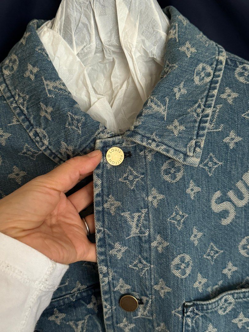 Supreme x Louis Vuitton Jacquard Denim Chore Coat Carousell