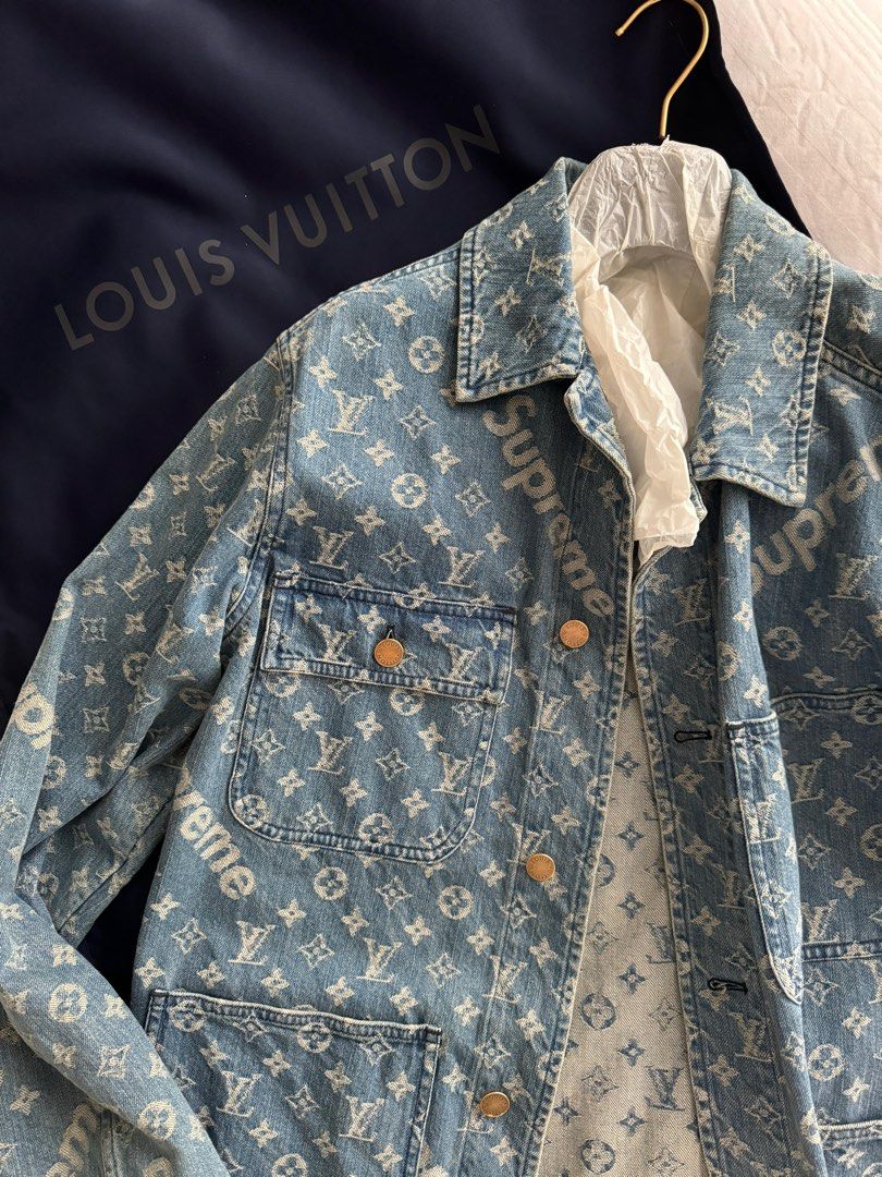 Supreme x Louis Vuitton Jacquard Denim Chore Coat Carousell