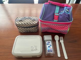 Take all! Ki ds Lunch Box (2 pcs), Bento Box, Tumbler, Spoon and Fork