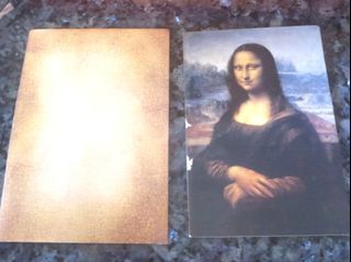 THE MONA LISA POSTCARD AND MATCHING ENVELOPE from Paris, France