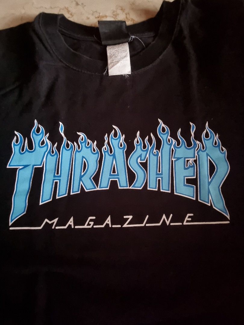 Thrasher blue flame t shirt 2025