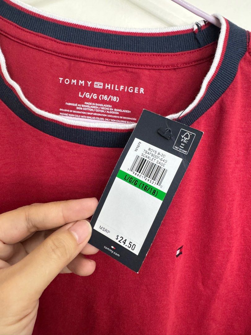 Tommy Hilfiger Teens Shirt (Category: Tshirts & Polo Shirts ) located in Quezon City. Submitted by nlb30 (Listing ID 1295475986, Image 2). Description: Brand New and Authentic from US Large on size but fits small adult.