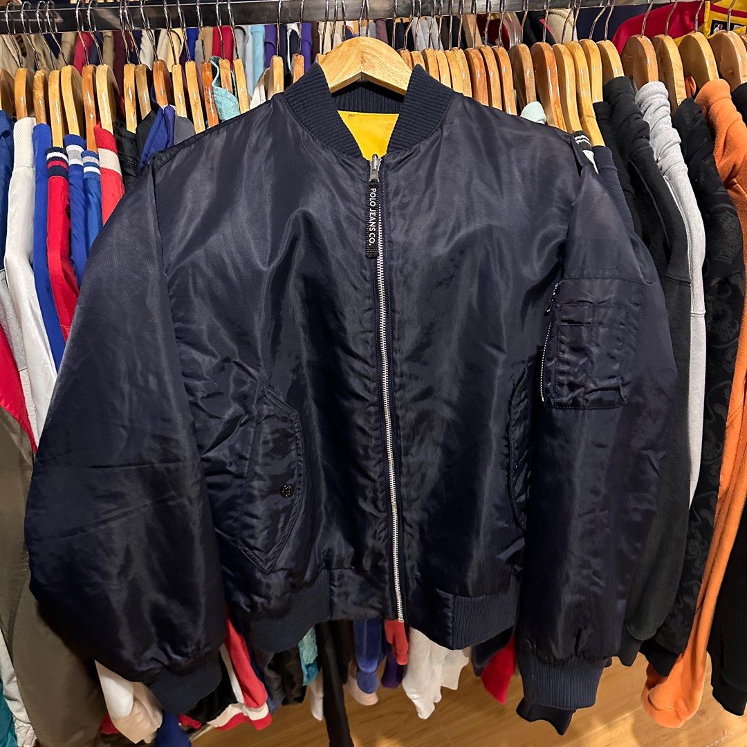 Vintage Polo Ralph Lauren MA 1 Bomber Jacket Reversible