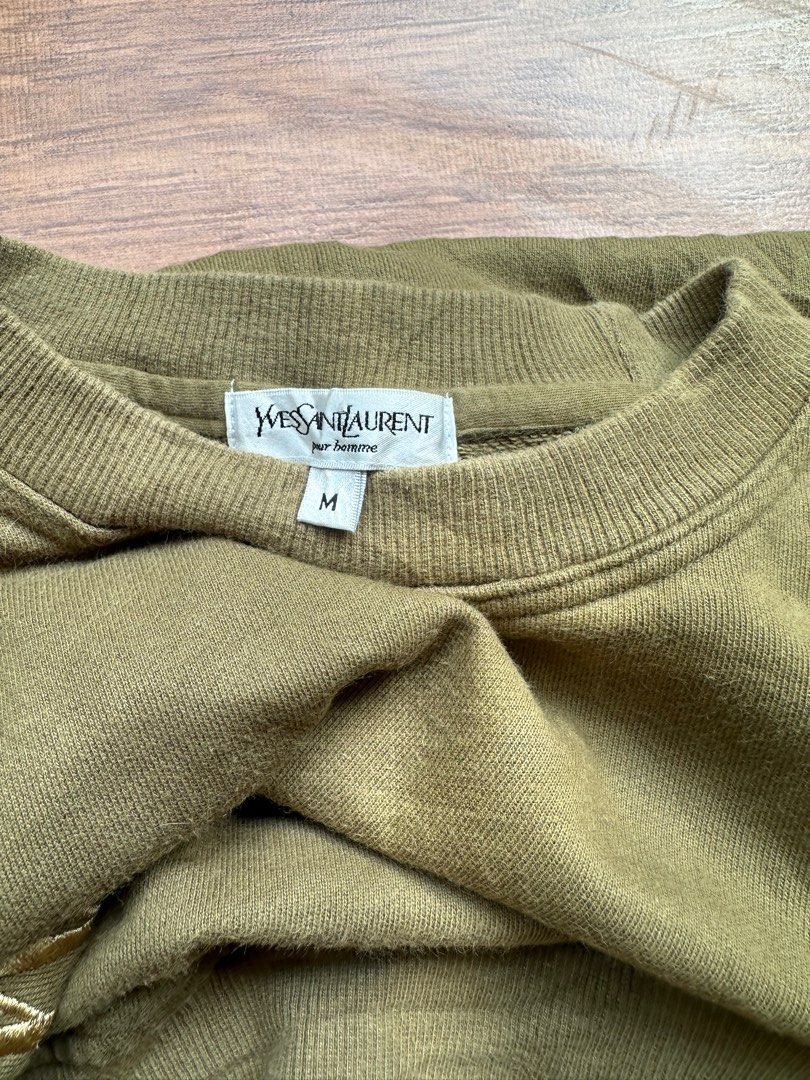 vintage yves saint laurent paris ysl spell out sweatshirt crewneck