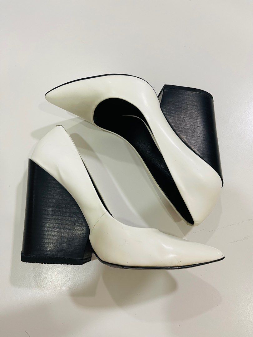 Zara white wedges top