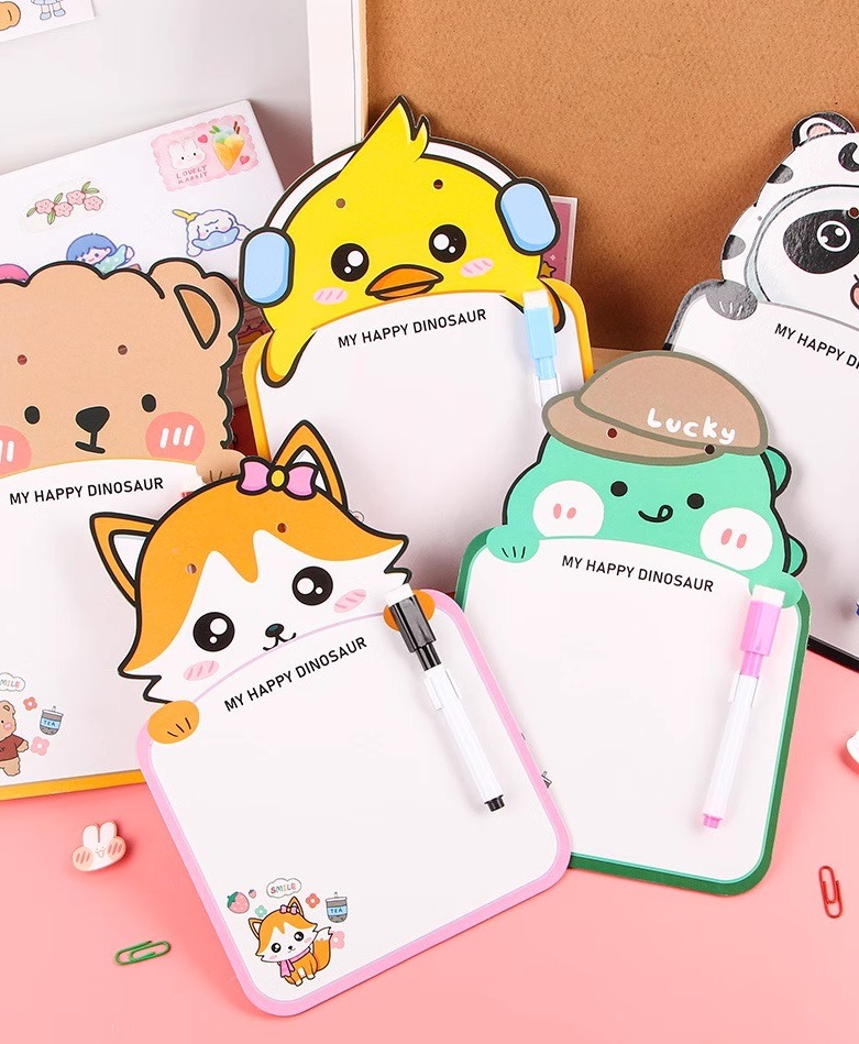 (10 packs at $8.50)Double-sided Cartoon Writing Whiteboard with ...