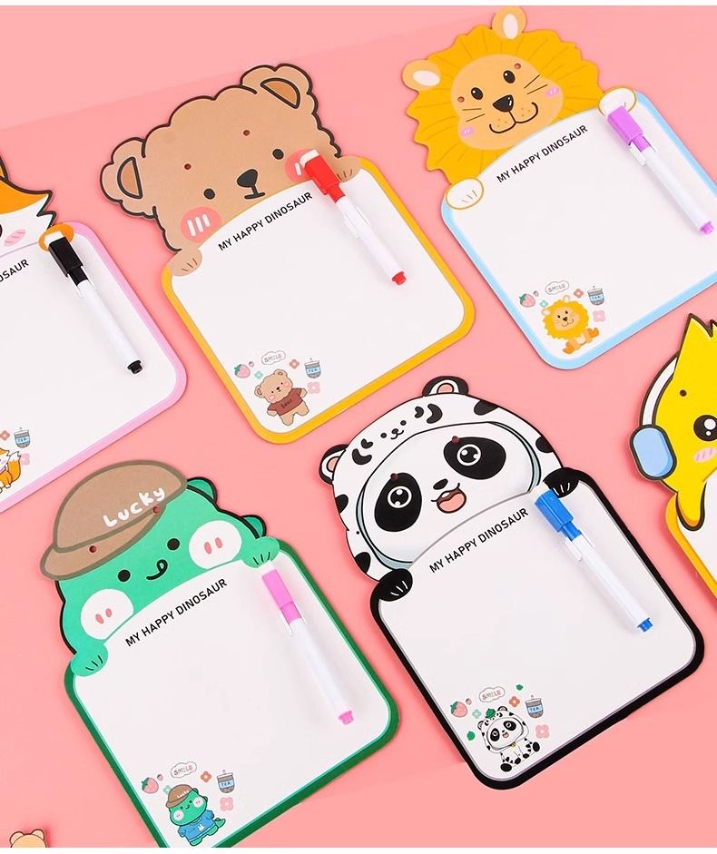 (10 packs at $8.50)Double-sided Cartoon Writing Whiteboard with ...