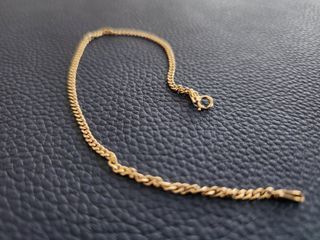 18K Real Gold Pawnable Bracelet Unisex