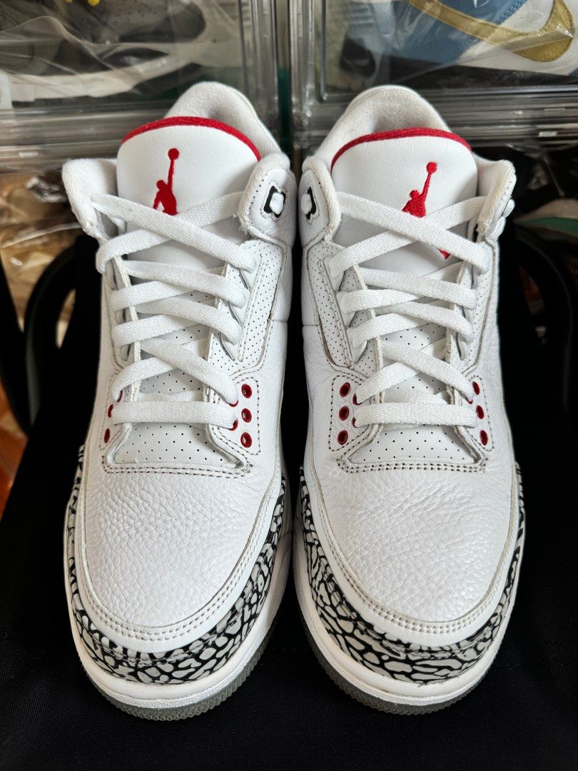 2018 Air Jordan 3 Retro Free Throw Line White Cement Carousell