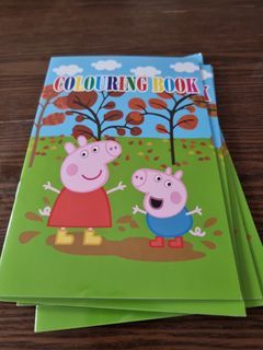 7pcs Peppa Pig coloring book with stickers