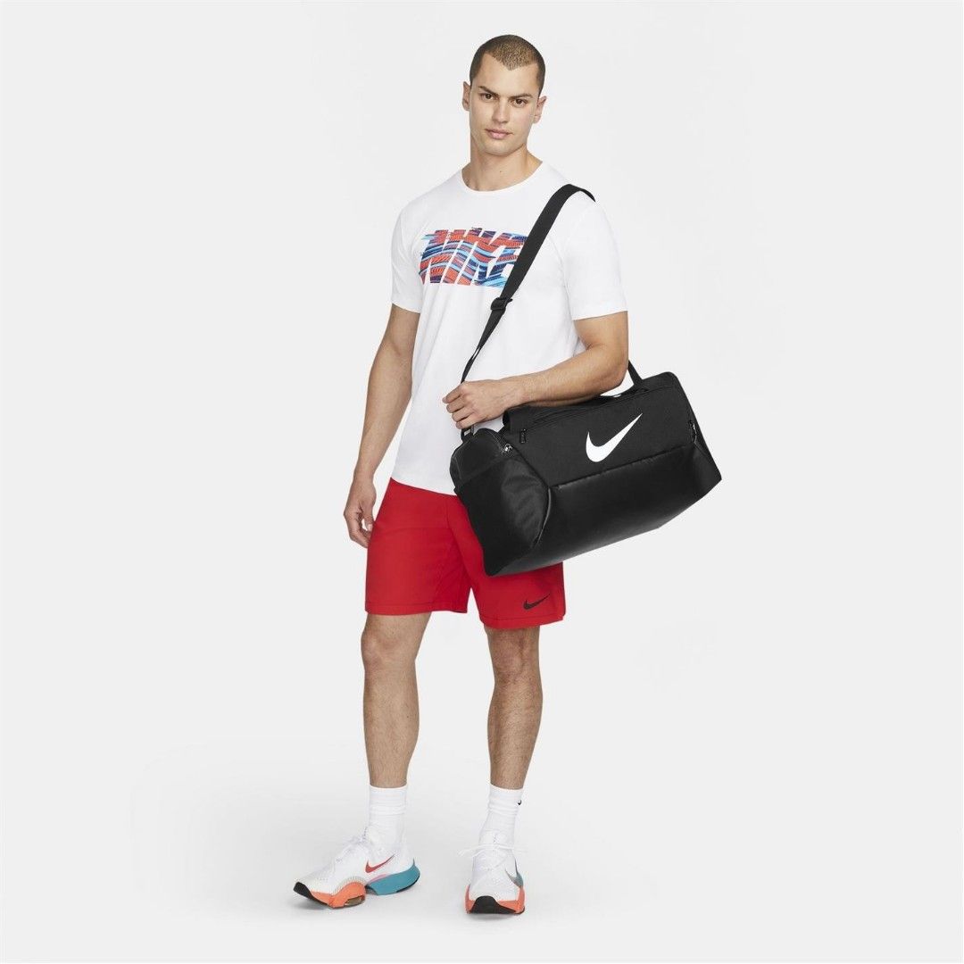 authentic Nike duffel Nike Brasilia duffle bag sling bag badminton yoga matt abdominal wheel abs wheel gym bags basketball shoe bag