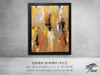 Abstract Painting “Golden Summer Feels”