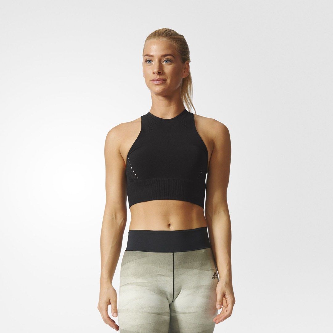 Adidas warp knit crop top outlet