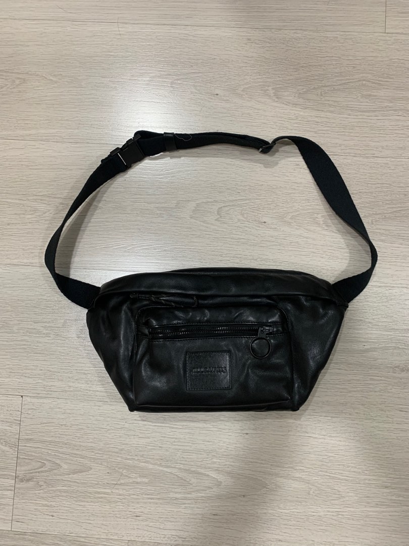 All Saints Soft Leather Belt Bag W15 H8 Men s Fashion Bags Belt bags Clutches and Pouches on Carousell