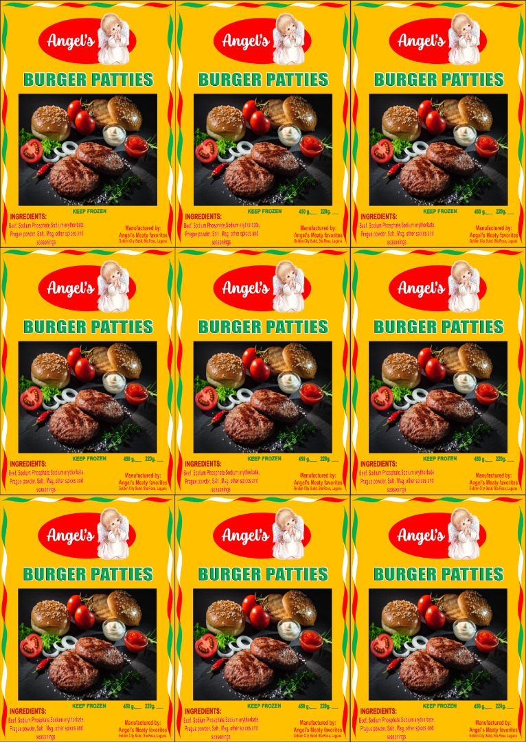 Angel's pure beef burger patties 220 g, Food & Drinks, Chilled & Frozen ...