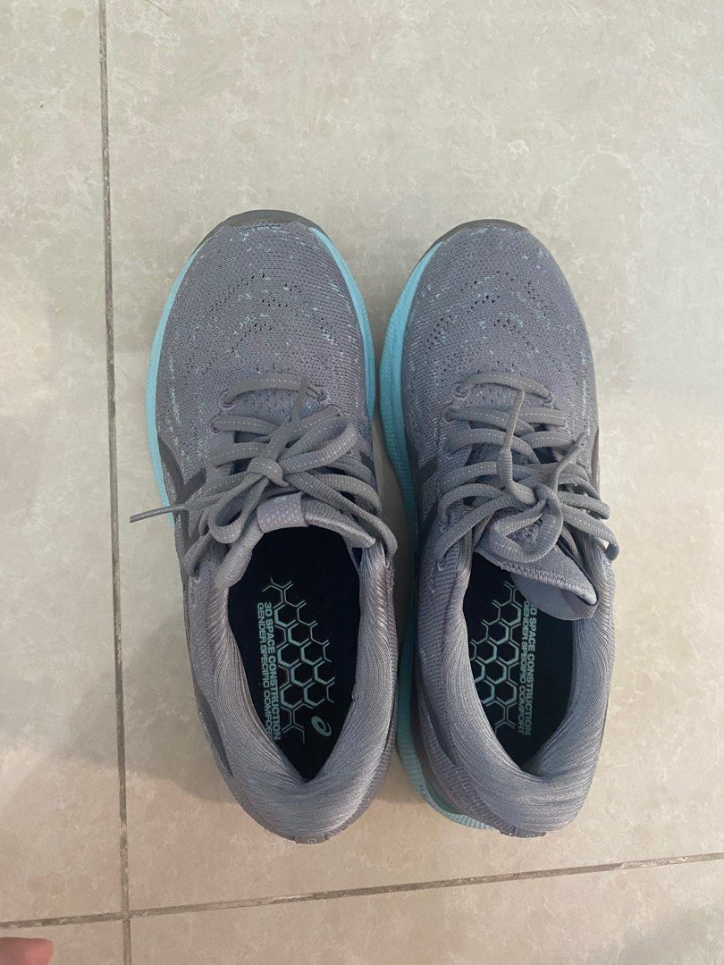 ASICS women gel nimbus 2 running shoes grey sheet rock piedmont grey