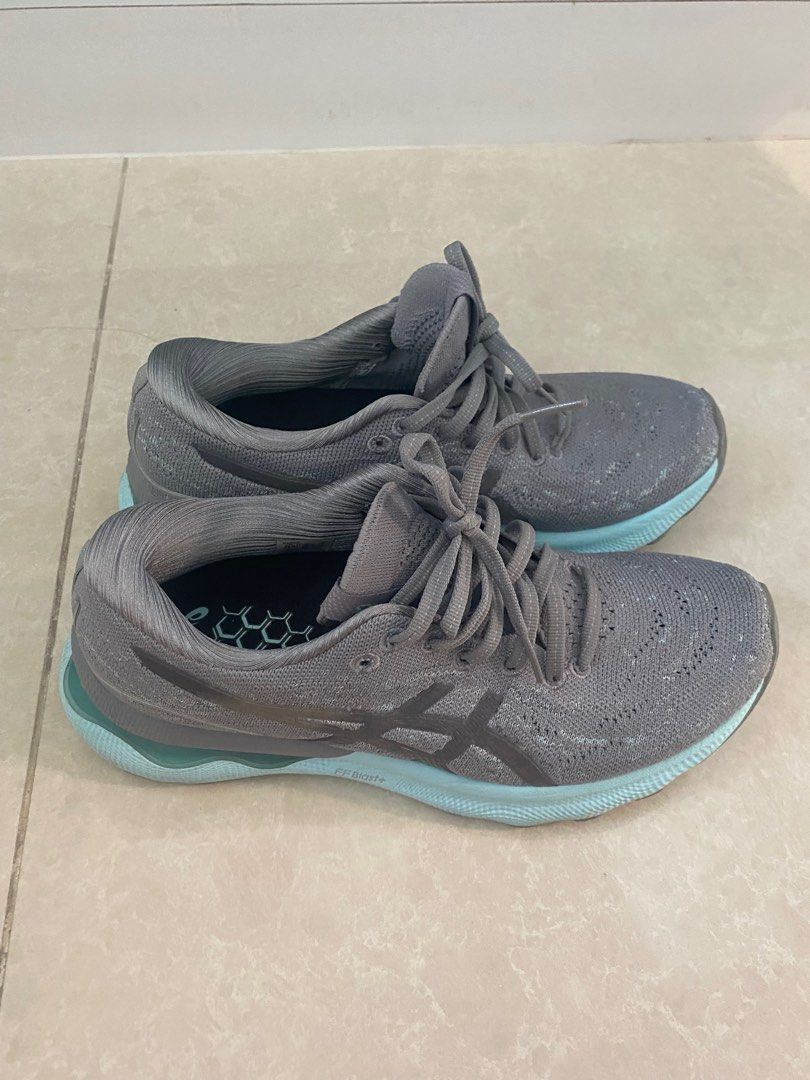 ASICS women gel nimbus 2 running shoes grey sheet rock piedmont grey