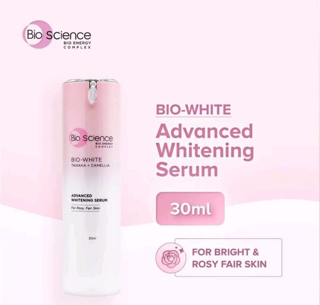 BIOSCIENCE Bio-White Advanced Whitening Serum 30 ml (Category: Face Care) located in Santa Rosa. Submitted by BerrieBlossom (Listing ID 1295522854, Image 2). Description: Brand: BIOSCIENCE - Whitening Serum - Expiration Date: August 2024.
