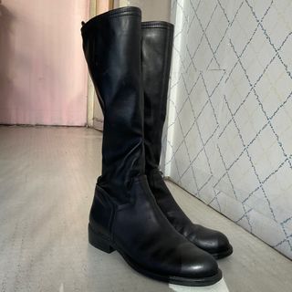 Thrifted Black Knee High Boots with Free Extra Heels