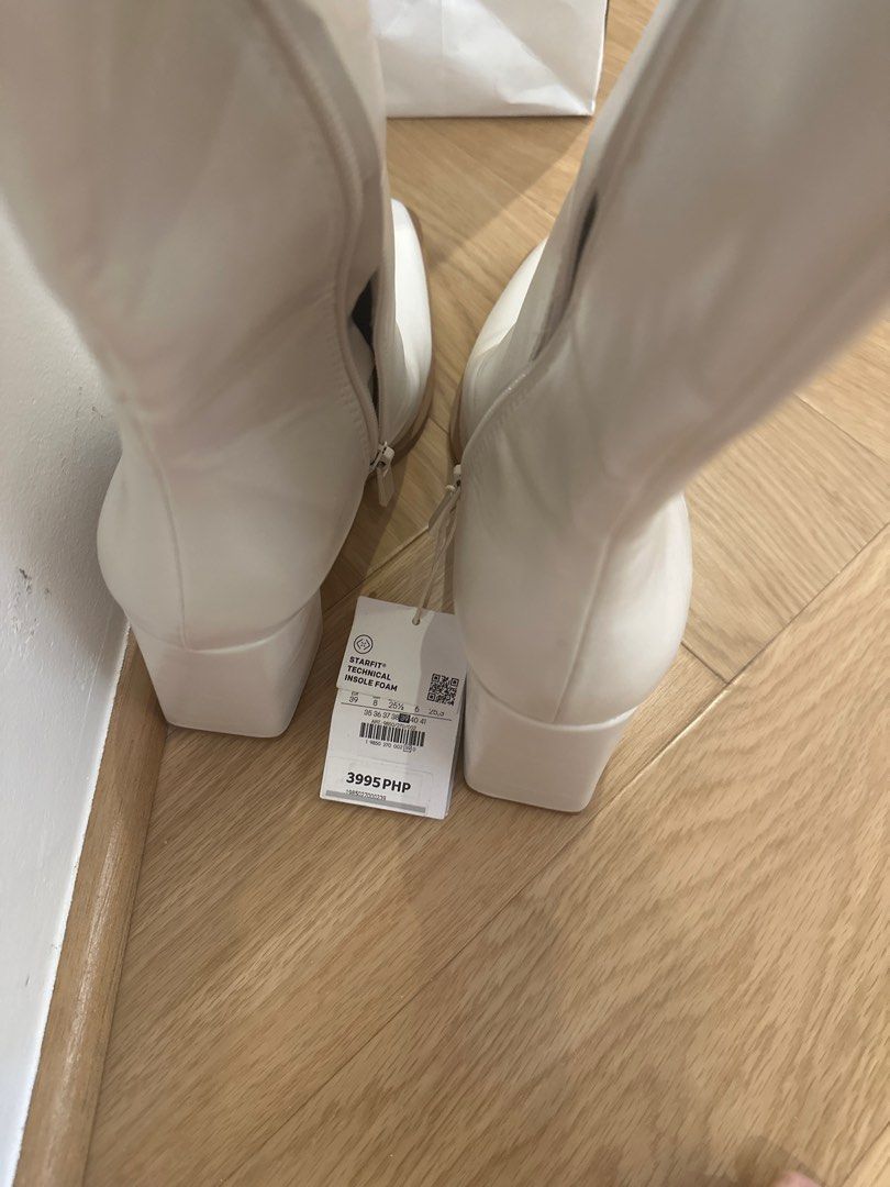 BRAND NEW Stradivarius hi-cut boots (Category: Boots) located in San Juan City. Submitted by closetkeepers (Listing ID 1295575678, Image 3). Description: With pricetag, never worn. Original price, 3995 .