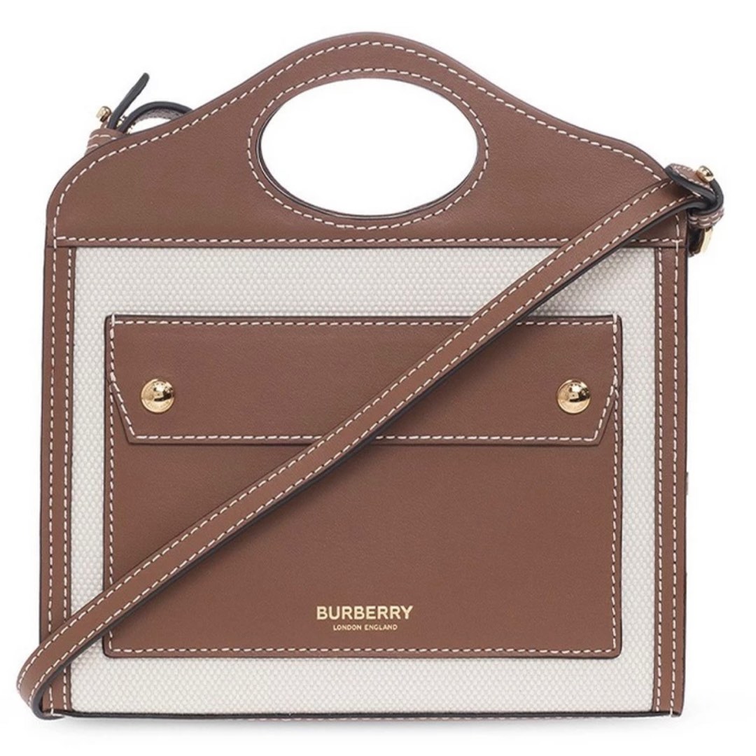 Burberry Two tone Logo Stamp Micro Pocket Tote Bag Luxury Bags Wallets on Carousell