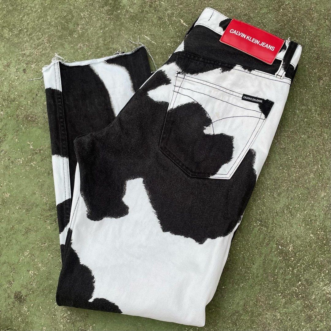 Calvin klein cow print jeans store