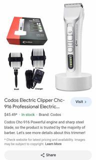 Cheapest Original Codos Professional Hair Electric Clipper