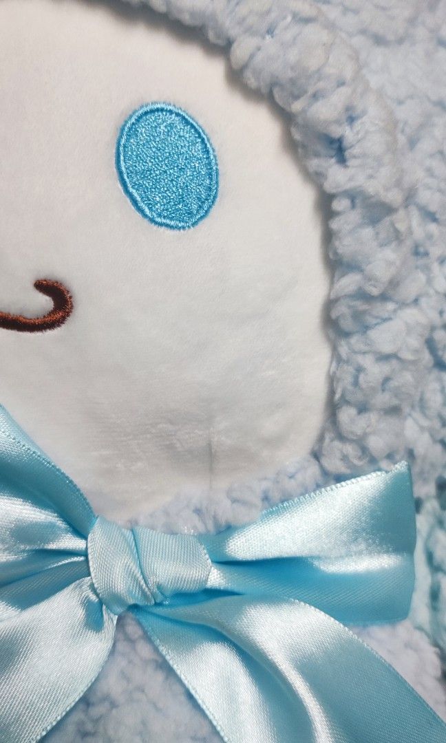 Cinnamoroll Bear costume plushie (Category: Plushies & Soft Toys) located in Manila. Submitted by thriftsbymiian (Listing ID 1295556484, Image 3). Description: Cinnamoroll Bear costume plushie, got it from Timezone.