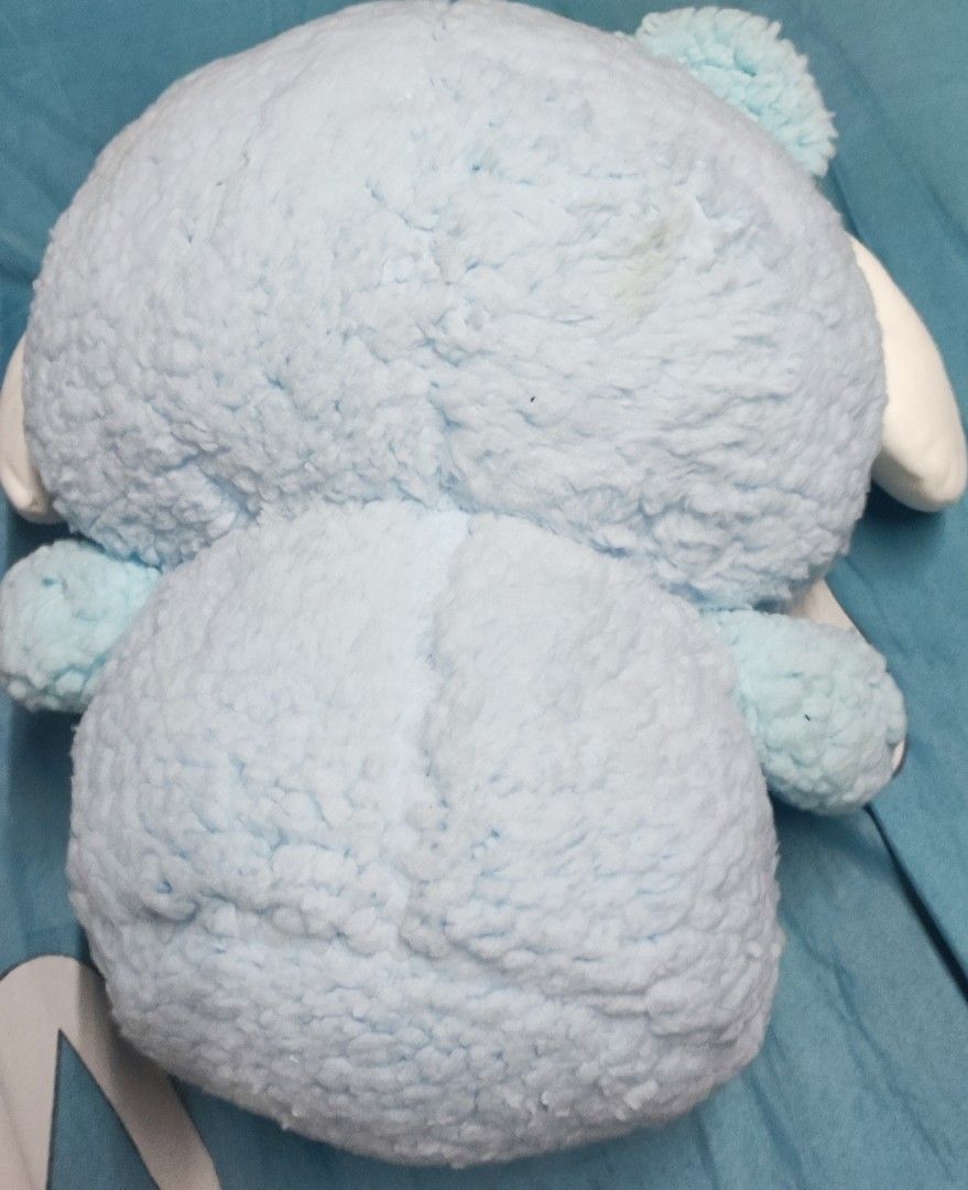 Cinnamoroll Bear costume plushie (Category: Plushies & Soft Toys) located in Manila. Submitted by thriftsbymiian (Listing ID 1295556484, Image 2). Description: Cinnamoroll Bear costume plushie, got it from Timezone.