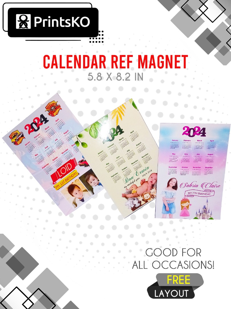 Customized Calendar Ref Magnet for your Event Giveaways ...