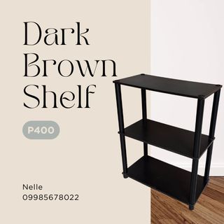 Dark brown light shelf