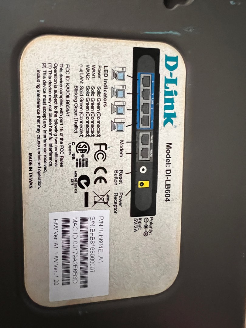 Dlink load balancing router, Computers & Tech, Parts & Accessories ...