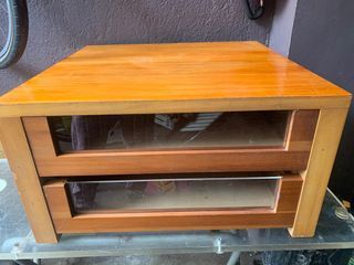 drawer can be side table or tv rack, size see pictures, made of plywood& solid wood, better living, paranaque