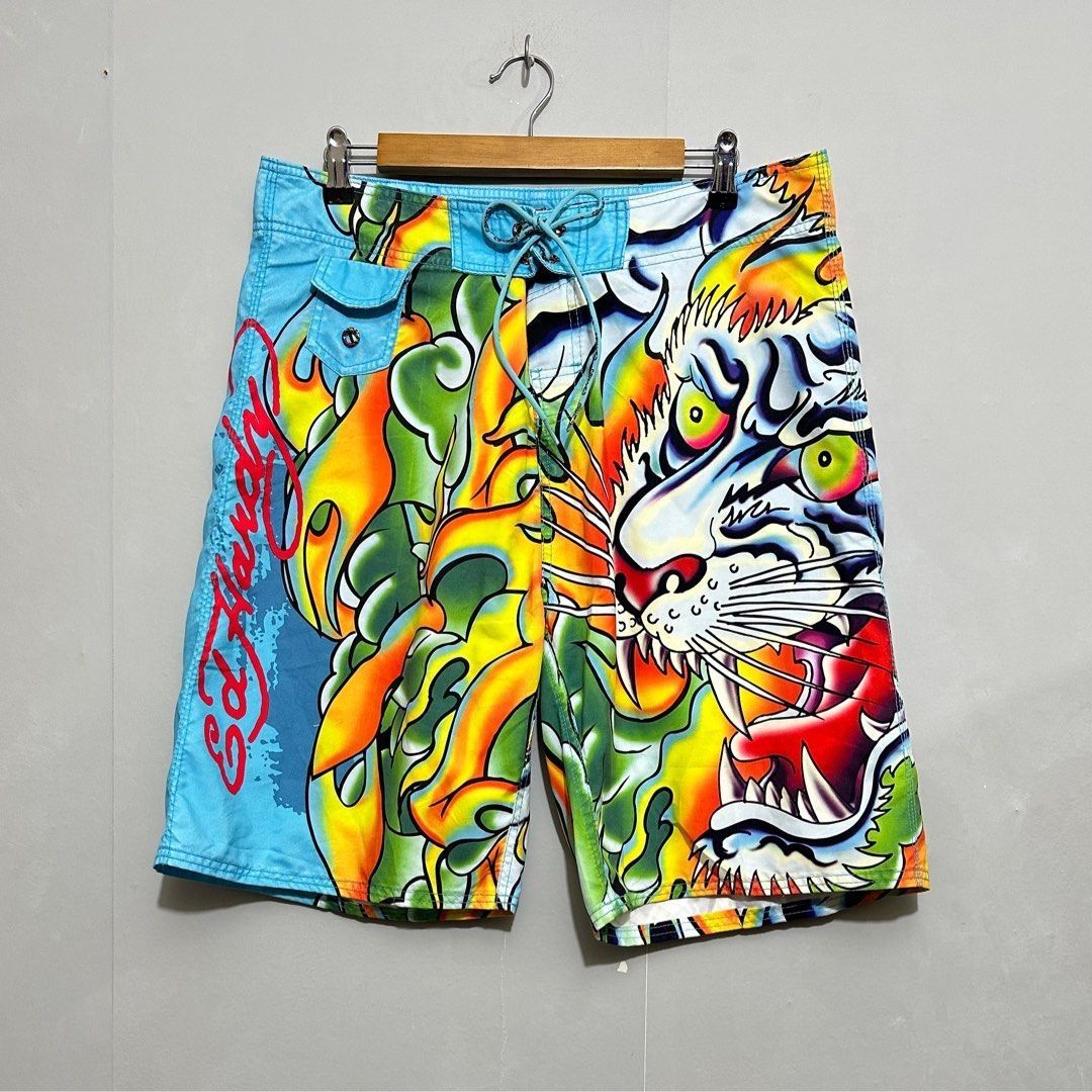 Ed Hardy by Christian Audigier Boardshorts Men s Fashion Bottoms Shorts on Carousell