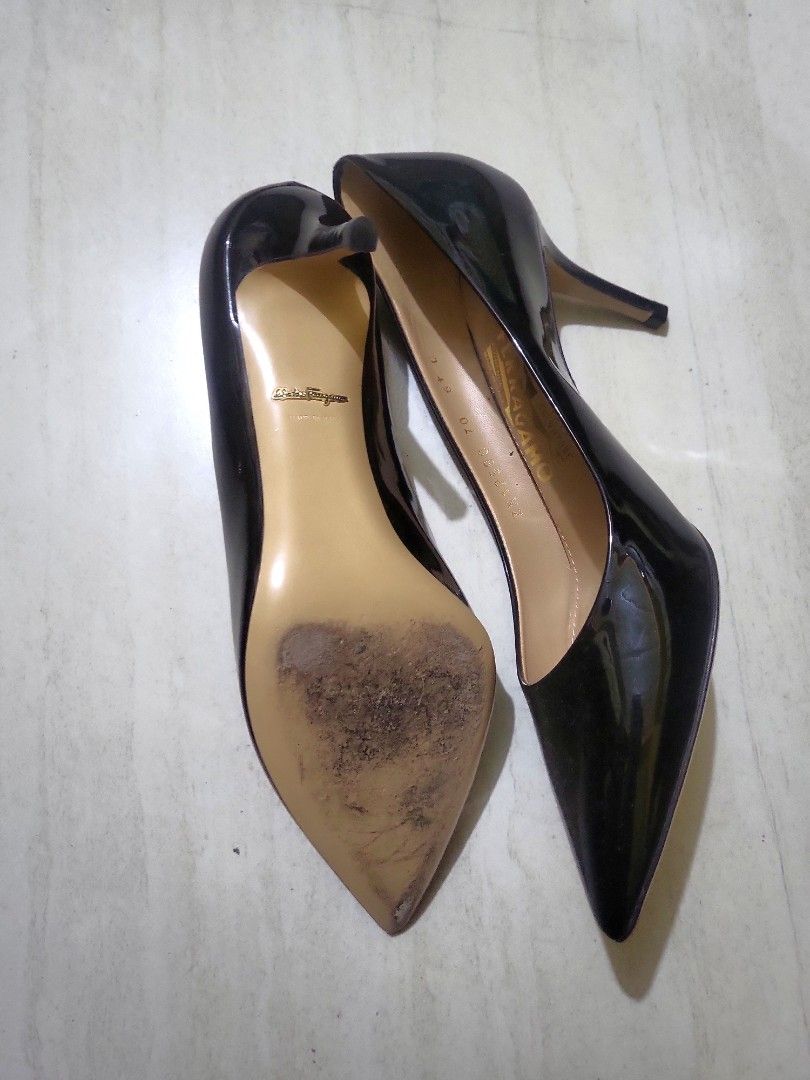 Ferragamo Heels (Category: Heels) located in Manila. Submitted by declutterwithme__ (Listing ID 1295591943, Image 3). Description: Ferragamo Black Pumps Size 36.5 size 23.5 to 24cm no flaws on the inside soles ALL PHOTOS POSTED NO BOX.