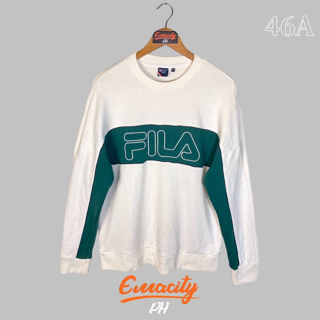 ON SALE FILA SWEATER PULLOVER CREWNECK pwede for MEN WOMEN Men s Fashion Coats Jackets and Outerwear on Carousell