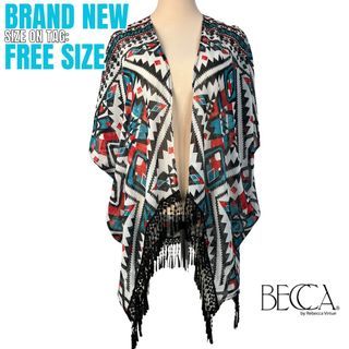 ‼️MOVING OUT SALE‼️ Free Size BECCA Aztec Cardigan Cover Up Summer Cover Up Beach outerwear Preloved