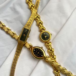 Gold Vintage Watches - Seiko, Citizen, Elgin, Anne Klein, Guess