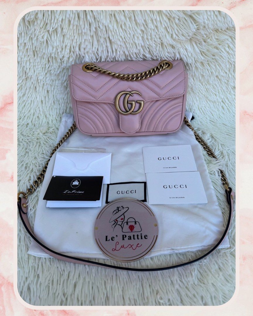 Gucci Mini Marmont Flap Luxury Bags Wallets on Carousell