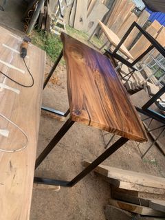High Bar table acacia live edge 4x2ft 120x60cm customized made to order
