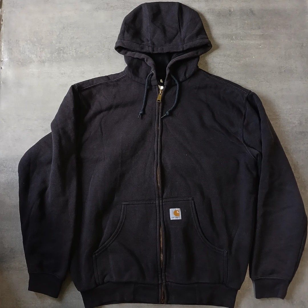 Hoodie carhartt Zipper second black Fesyen Pria Pakaian Baju Luaran di Carousell