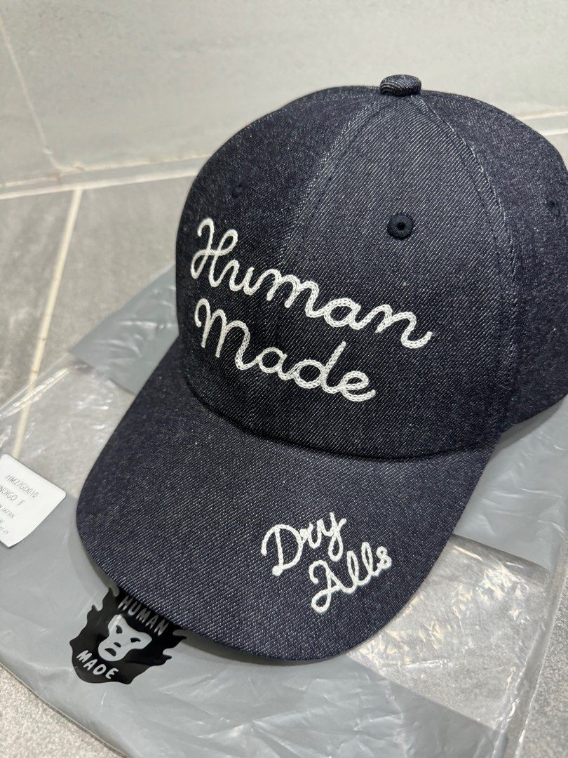 Human made 6 panel denim cap indigo 2024, 男裝, 手錶及配件, 棒球帽