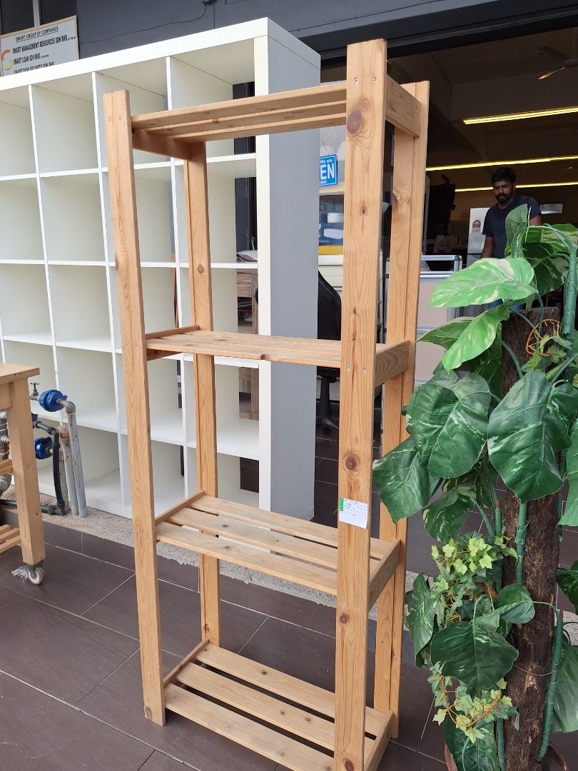 IKEA ALBERT Shelving unit, softwood, Unit Rak IKEA ALBERT, kayu