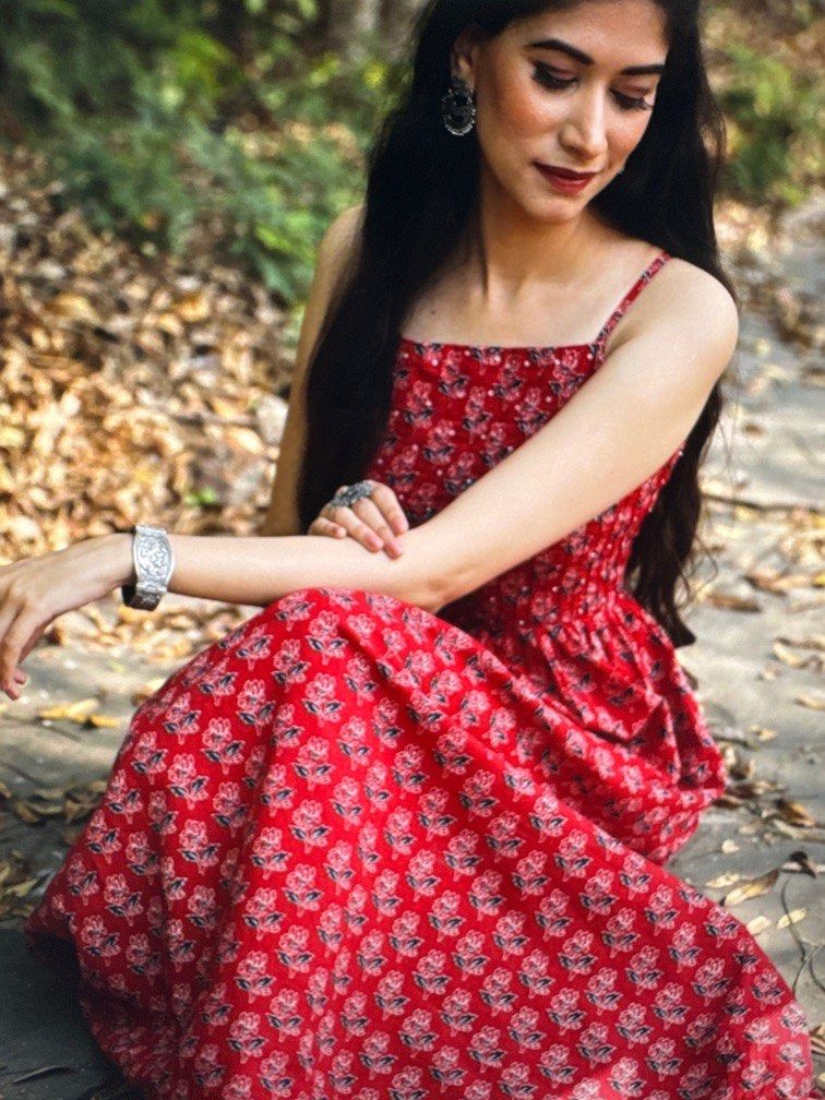 India Red Dress